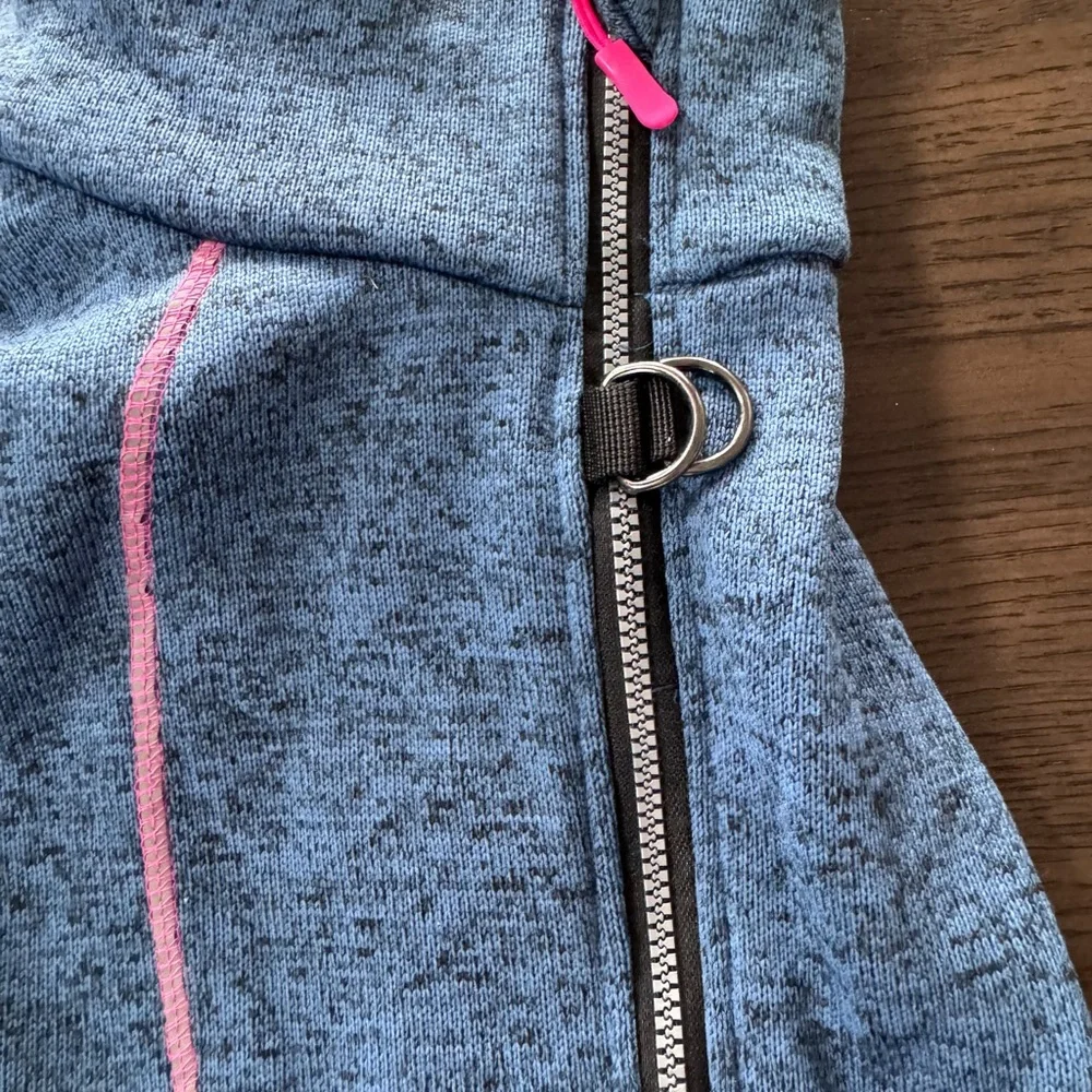 BRAND NEW 2XL Blue Dog Sweater with Reflective Pink Accents